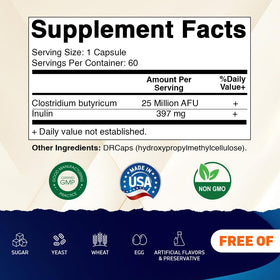 Vitamatic Clostridium butyricum 60 capsules DR emballage