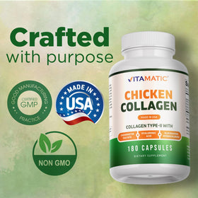 Vitamatic Collagène de Poulet 3000 mg sur fond neutre