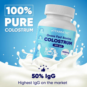 Vitamatic Colostrum Bovin 1000 mg capsules ouvertes