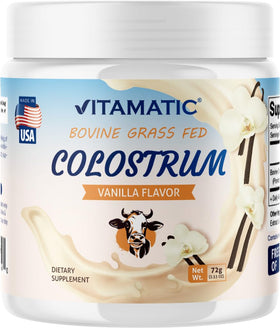 Vitamatic Colostrum Bovins 30% IgG Poudre 72g, vue de face