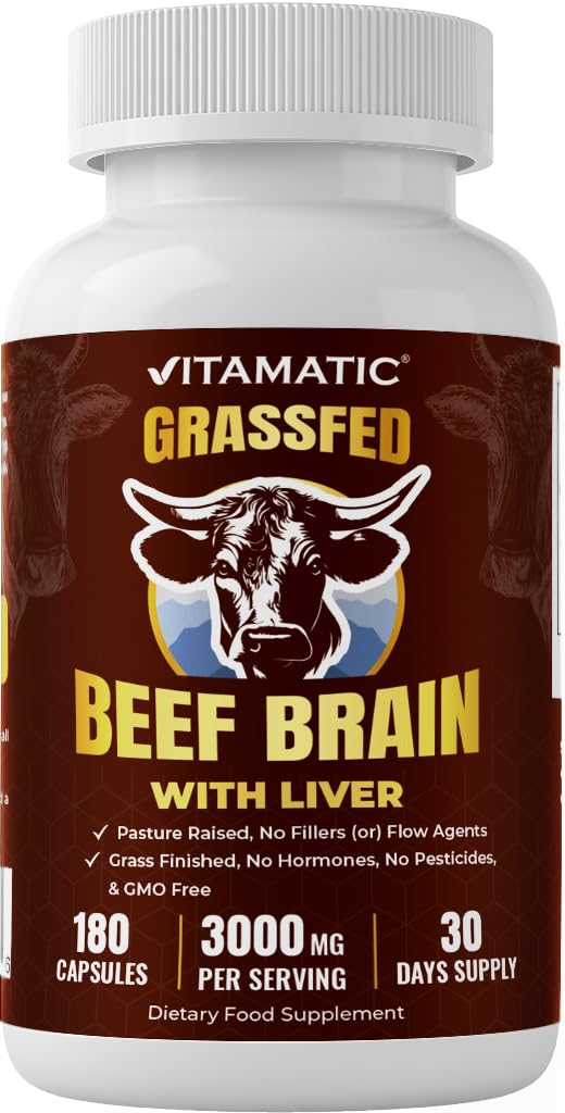 Vitamatic Complément Alimentaire Foie Bovin 180 Capsules avant