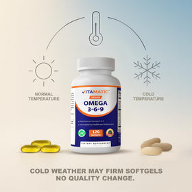 Vitamatic Complex Omega 3-6-9 1250mg flacon côté