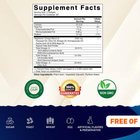 Vitamatic Complex Omega 3-6-9 1250mg gélules sur fond blanc