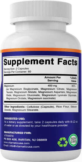 Vitamatic Complexe de Magnésium 400mg en paquet ouvert