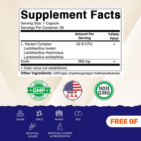Vitamatic Complexe Lactobacillus Reuteri capsules avec emballage