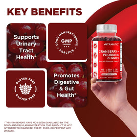 Vitamatic Cranberry Gummies with D-Mannose supplement facts