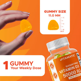 Vitamatic D3 50 000 UI gummy orange