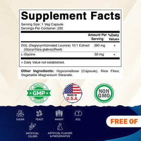 Vitamatic DGL Réglisse 380mg capsules végétariennes