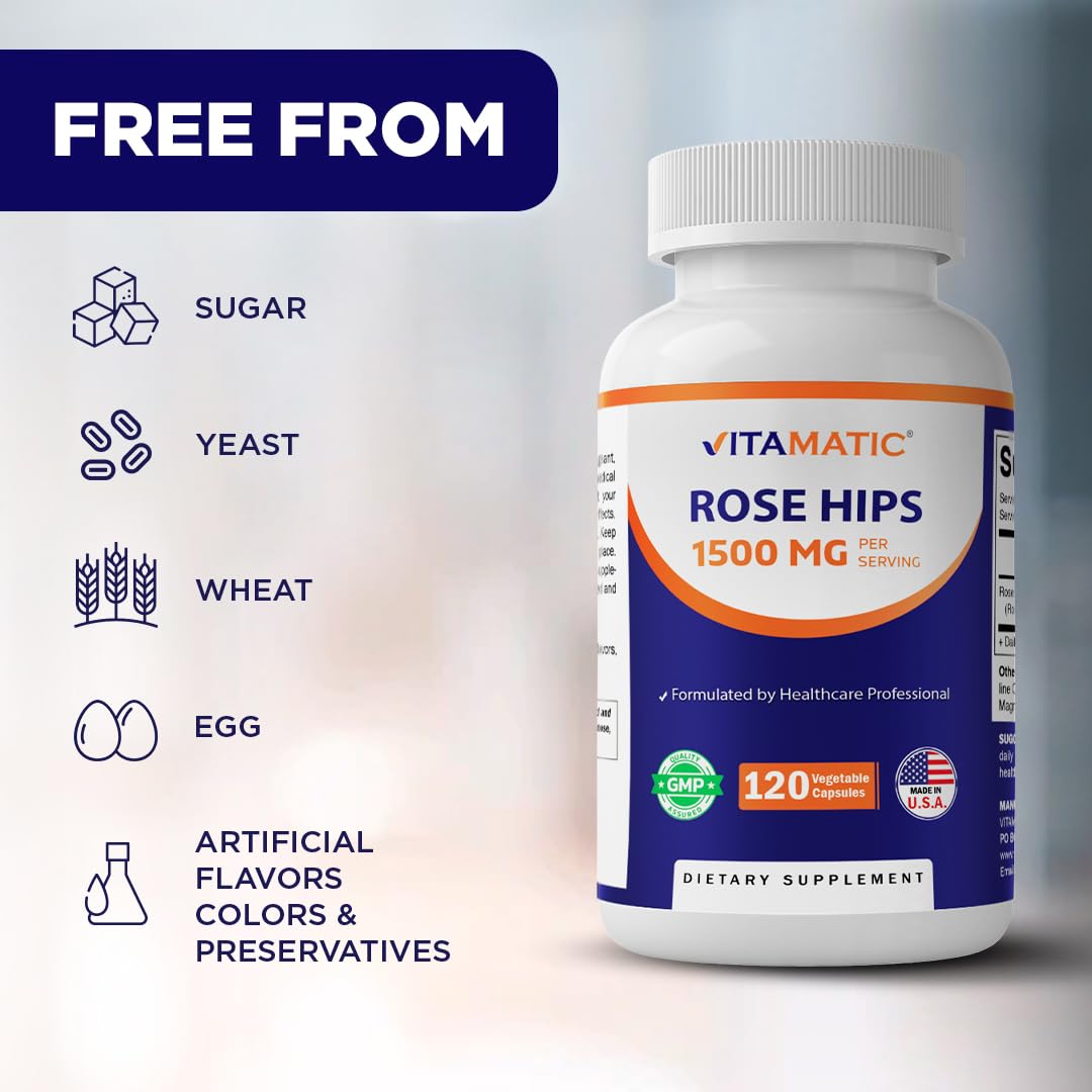 Vitamatic Églantier 1500 mg gélules, gélules dans une cuillère