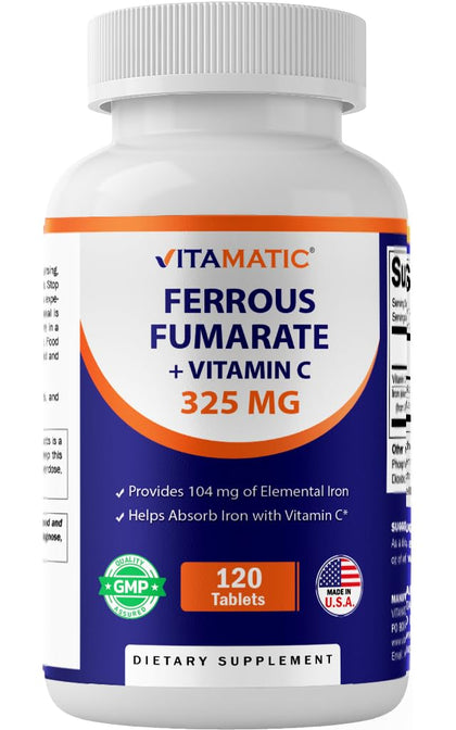 Vitamatic Fer 325 mg comprimés devant l'emballage