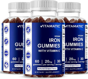 Vitamatic Fer Gummies 20mg 60 pièces vue de face