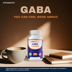 Vitamatic GABA 750mg 240 capsules, emballage ouvert