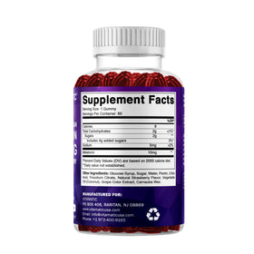 Vitamatic Gélules de Mélatonine 10 mg Vegan Fraise, étiquette de la bouteille
