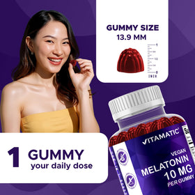 Vitamatic Gélules de Mélatonine 10 mg Vegan Fraise, ouverture de la bouteille