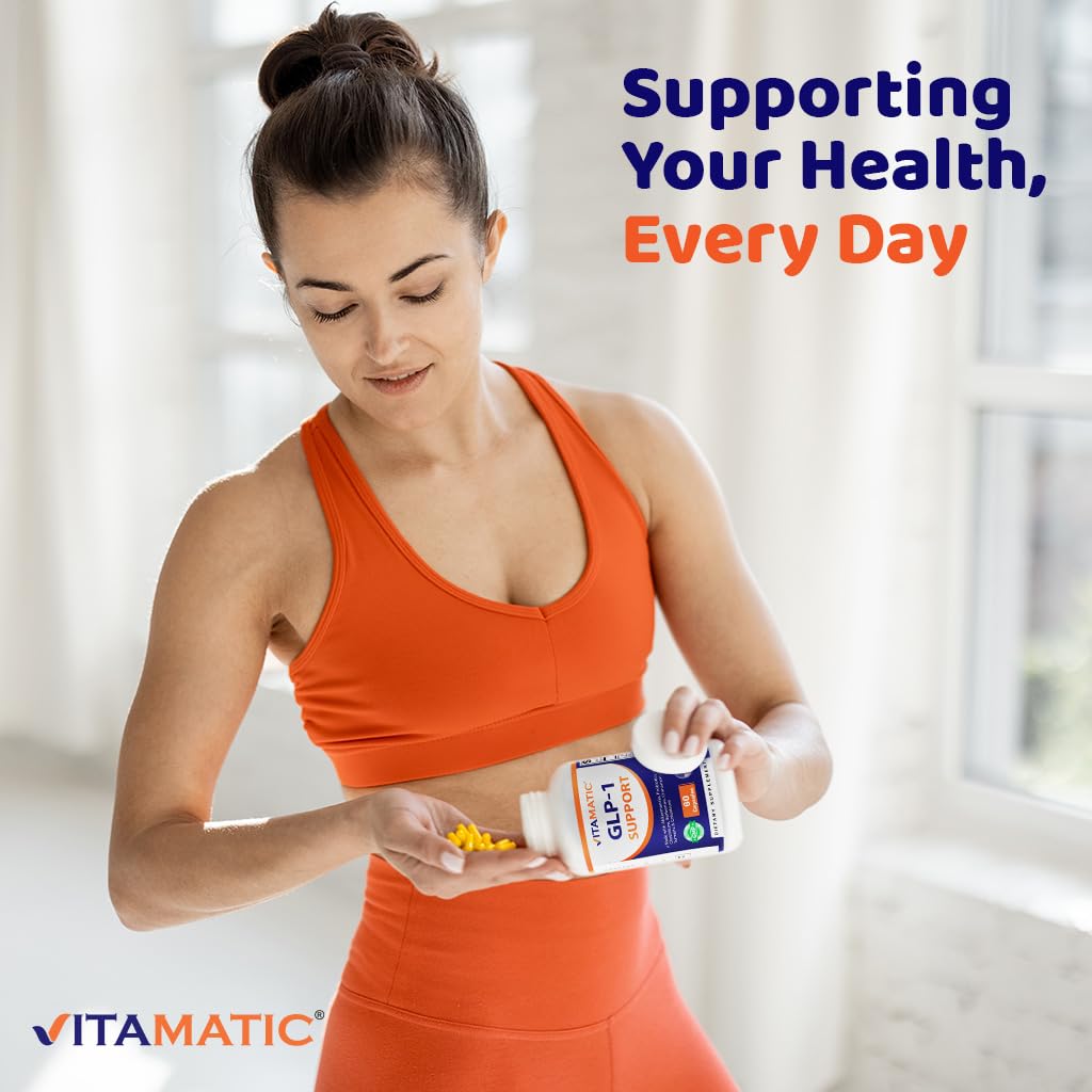 Vitamatic GLP-1 60 capsules avec étiquette détaillant les ingrédients