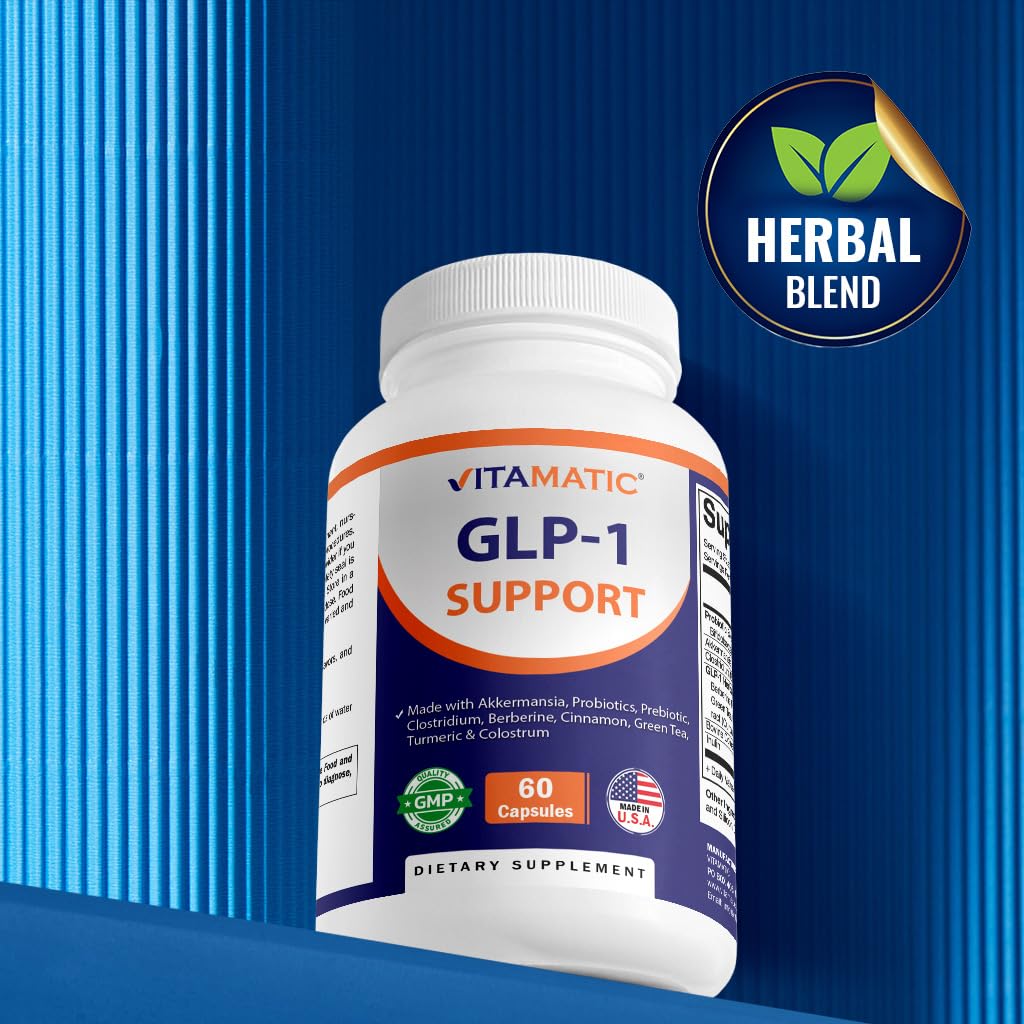 Vitamatic GLP-1 60 capsules avec ingrédients listés sur l'étiquette