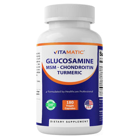 Vitamatic Glucosamine Chondroitin MSM 180 capsules front view