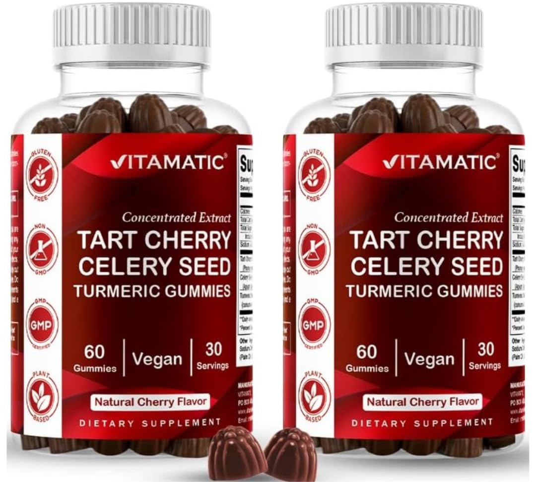 Vitamatic Gommes Cerise Acidulée 60 gommes, packaging avant