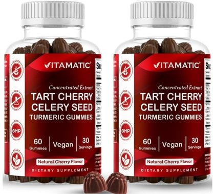 Vitamatic Gommes Cerise Acidulée 60 gommes, packaging avant
