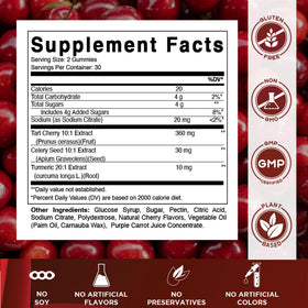 Vitamatic Gommes Cerise Acidulée, présentation des gommes