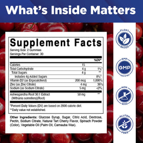 Vitamatic Gummies Ashwagandha 30:1 Extrait 60 Vegan emballage