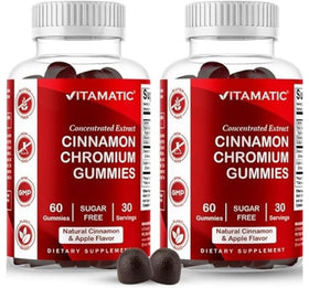 Vitamatic Gummies au Chromium et à la Cannelle de Ceylan, vue avant