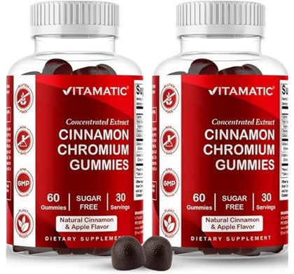 Vitamatic Gummies au Chromium et à la Cannelle de Ceylan, vue avant
