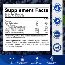 Vitamatic gummies au fer 20mg par portion