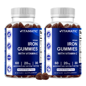 Vitamatic gummies au fer 60 gummies saveur raisin