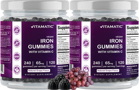 Vitamatic Gummies au fer 65 mg avec des fruits frais