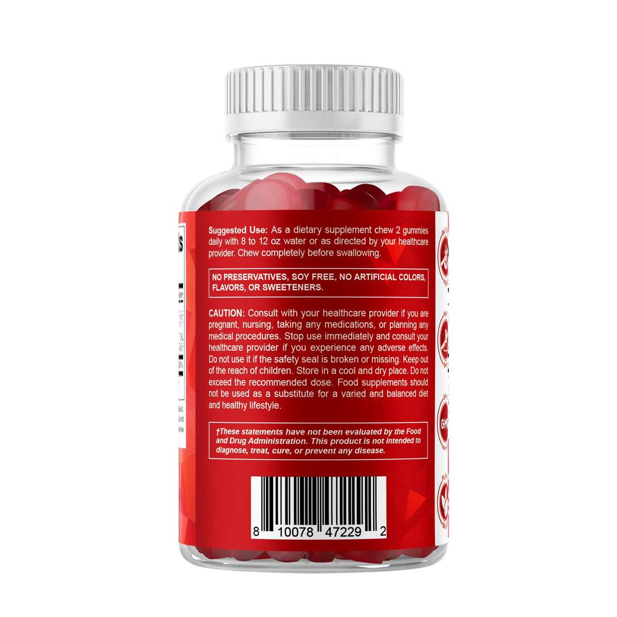 Vitamatic gummies B12 5000 mcg avec un fond neutre