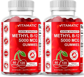 Vitamatic gummies B12 5000 mcg saveur cerise vue de face