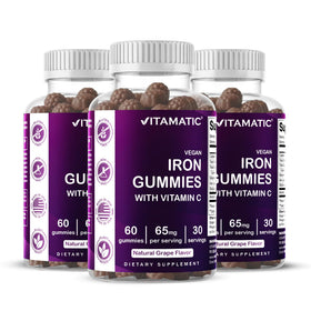 Vitamatic Gummies de Fer 65 mg avec Vitamine C - boîte avant