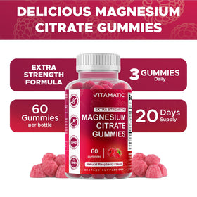 Vitamatic Gummies de Magnésium, affichage des ingrédients