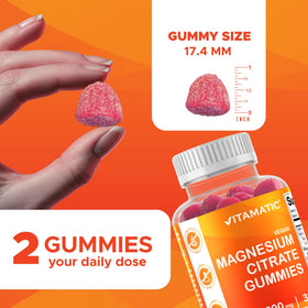Vitamatic Gummies de Magnésium, gummies en forme de petits ronds