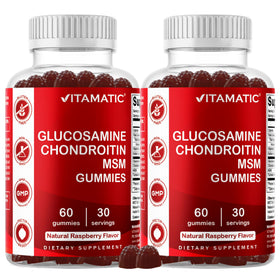 Vitamatic gummies glucosamine chondroitine MSM vue avant du paquet