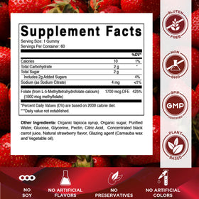 Vitamatic Gummies Méthylfolate 1000 mcg montrant la texture des gummies
