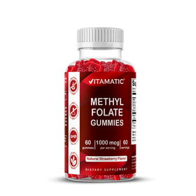 Vitamatic Gummies Méthylfolate 1000 mcg vue de face avec emballage