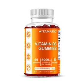 Vitamatic Gummies Vitamine D3 5000 IU 60 Gummies vue de devant