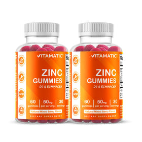 Vitamatic Gummies Zinc 60 gummies en emballage avant
