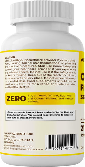 Vitamatic Huile de Poisson Omega 3 3600mg dosage recommandé