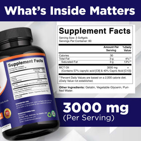 Vitamatic Huile MCT 3000 mg 360 gélules arrière