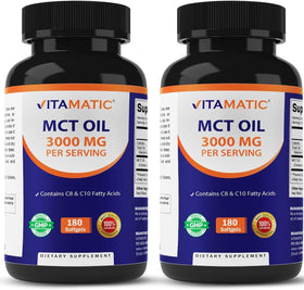 Vitamatic Huile MCT 3000 mg 360 gélules avant