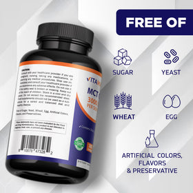 Vitamatic Huile MCT 3000 mg gélules ouvertes