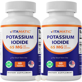 Vitamatic Iodure de Potassium 65 mg 60 Tablettes, vue de face