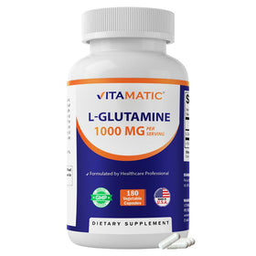 Vitamatic L-Glutamine 1000 mg flacon de 180 capsules végétariennes
