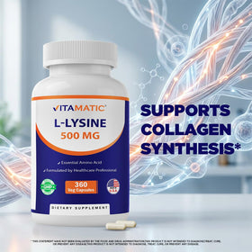 Vitamatic L-Lysine 500 mg capsules en mode de vie actif