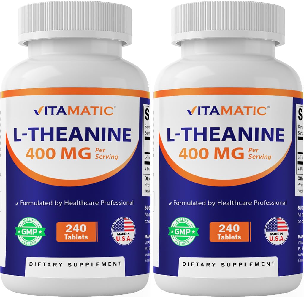 Vitamatic L-Théanine 400mg 240 comprimés vue de face