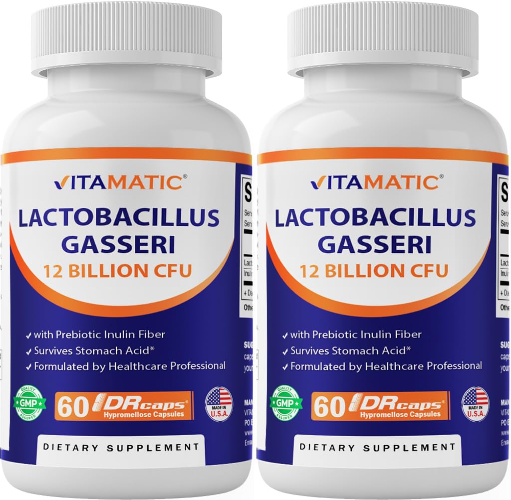 Vitamatic Lactobacillus Gasseri 12 Milliards CFU 60 capsules vue de face