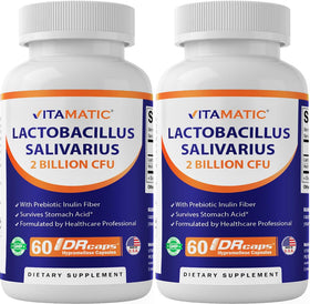 Vitamatic Lactobacillus Salivarius 2 milliards capsule DR vue de face